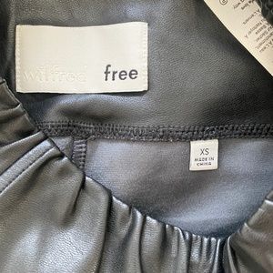 Wilfred Free Daria Pant (Black Vegan Leather Leggings)